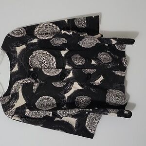 Soft By Avenue Black Geometric Blazer, Size 18/20